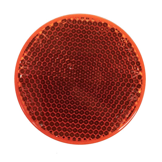 2 3/8" Round Trailer Reflector, Self-Adhesive, Amber B481A