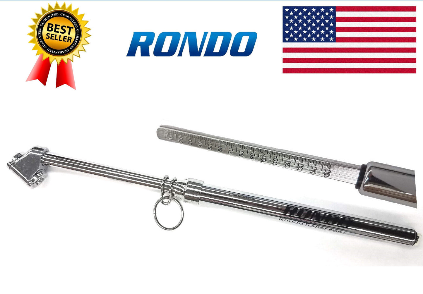 3 pack! Tire Gauge 150 PSI -All metal! Truck, trailer & cars - TG-A10(3)