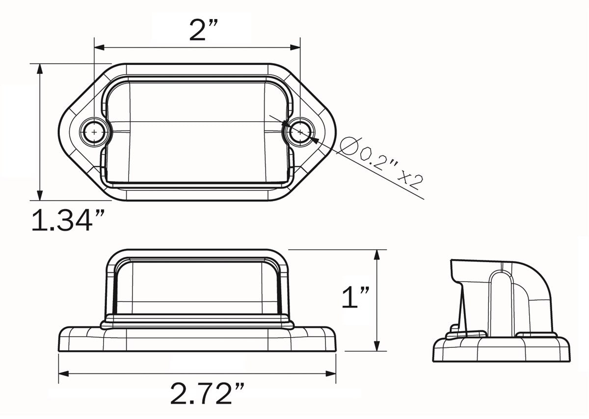 LED Trailer License Plate Light LPL-31CB