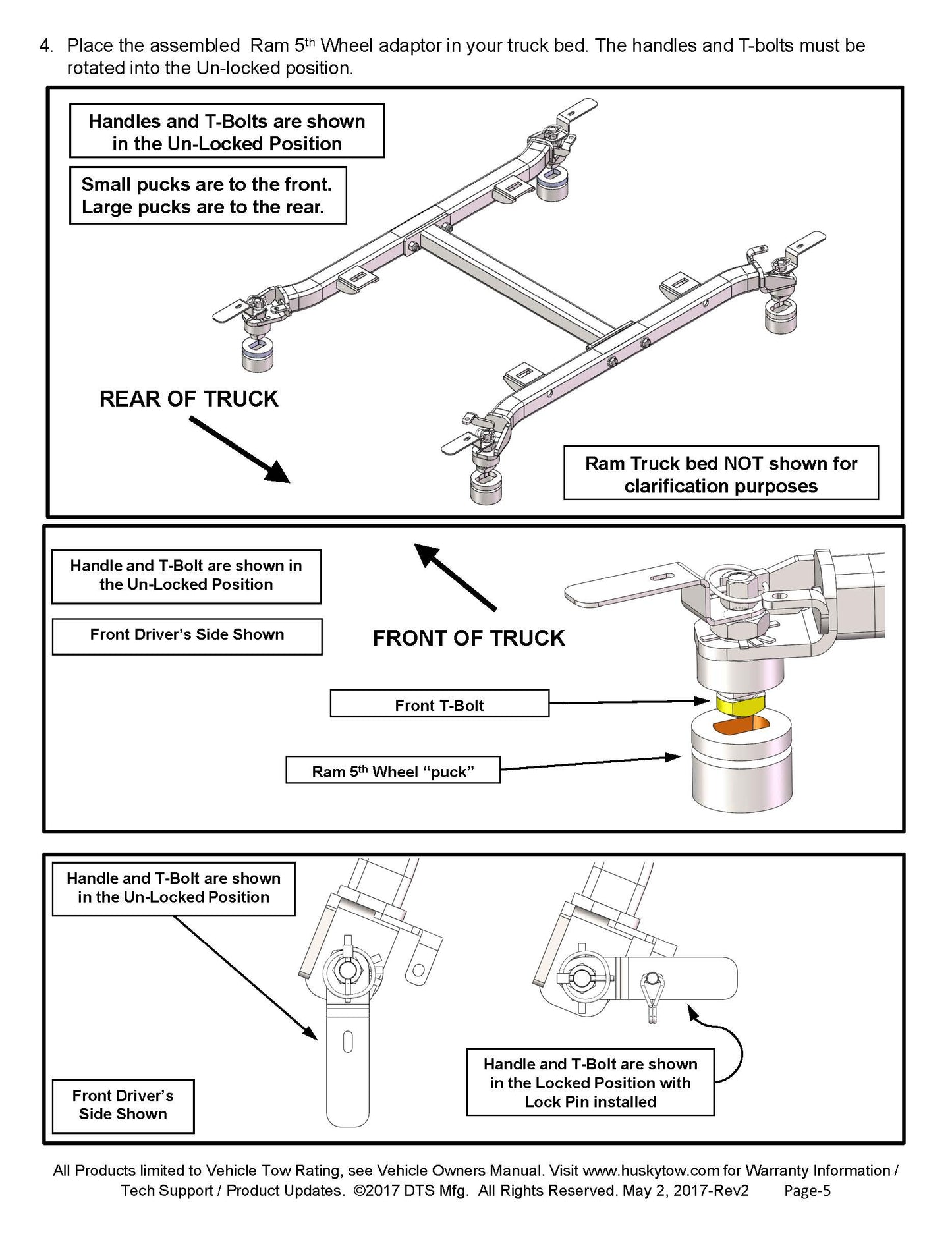 Husky Puck System 5th Wheel Adapter - 33009