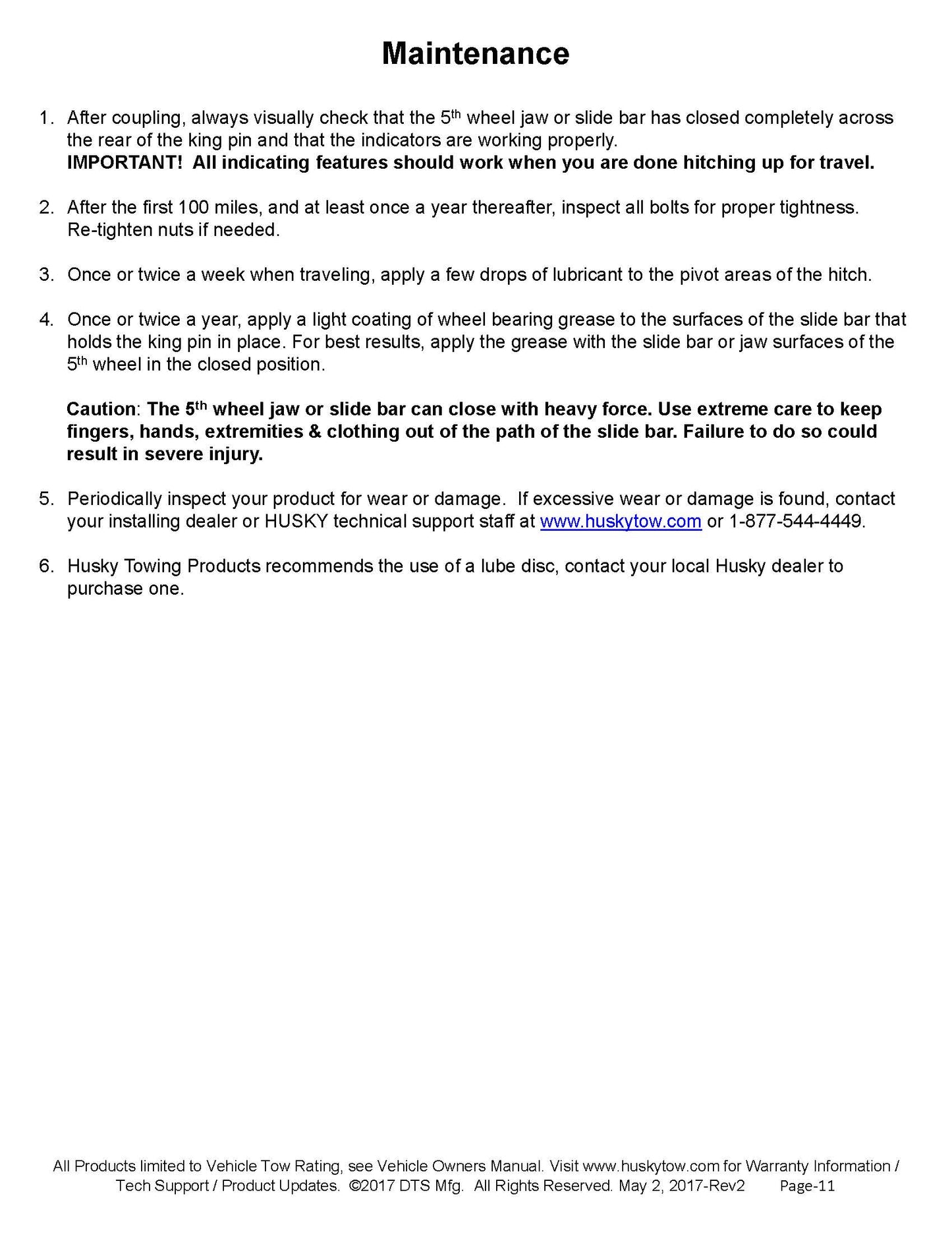 Husky Puck System 5th Wheel Adapter - 33009