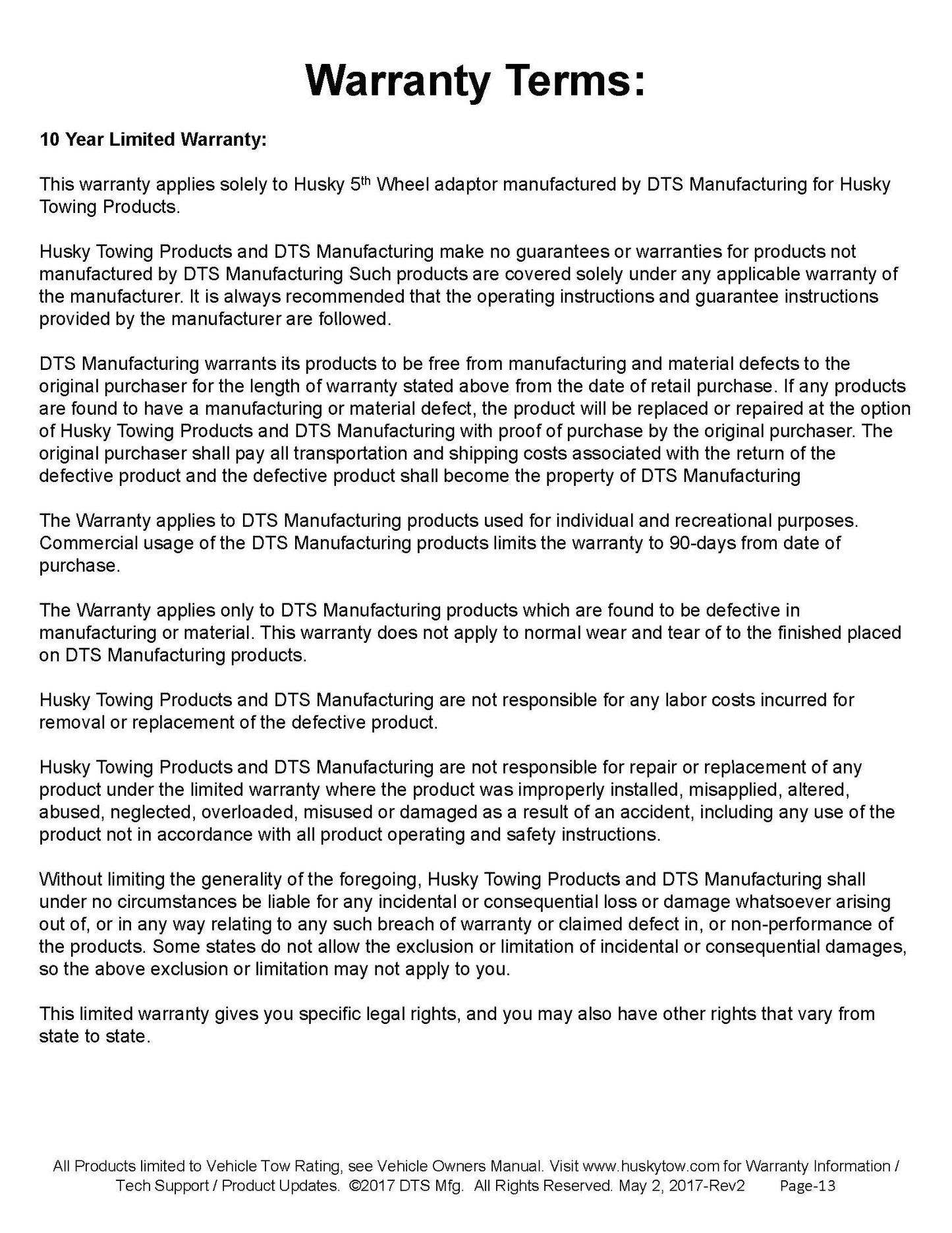 Husky Puck System 5th Wheel Adapter - 33009