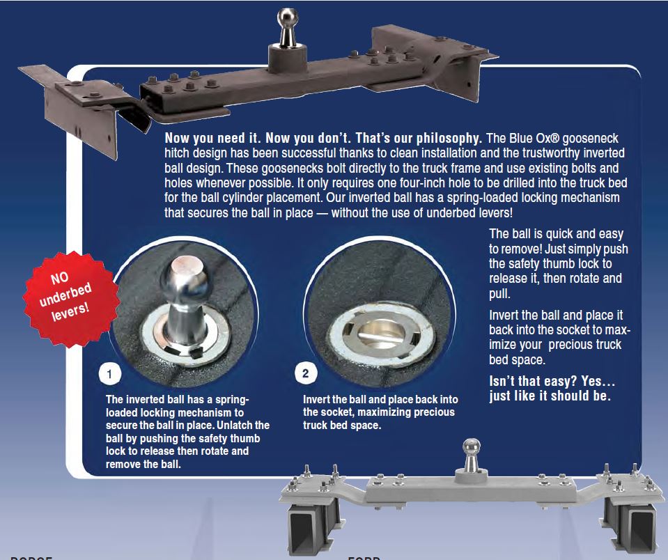 Blue Ox Gooseneck Hitch for -2008-2010 Ford F250/F350/F450 - DH1203
