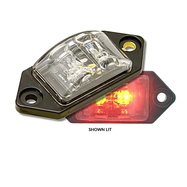 Red Marker / Clearance Trailer Light Clear Lens L04-0038RI