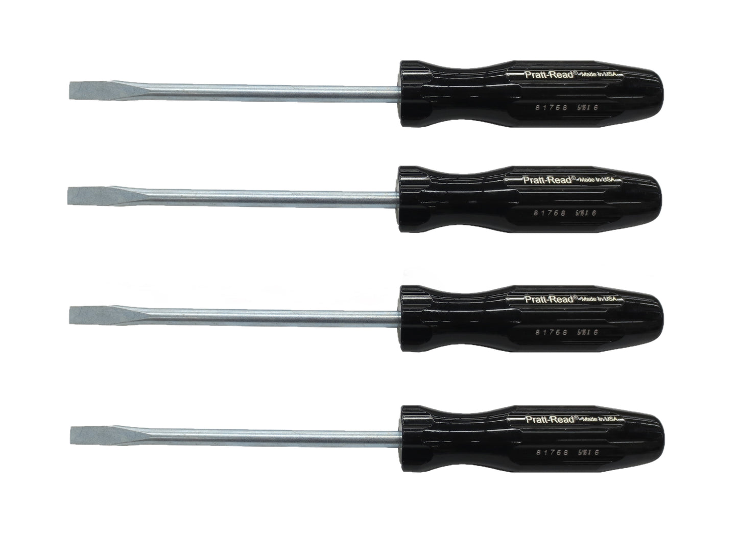 Pratt Read 5/16" x 6" Flat Screwdriver - 4 Pack - 81758