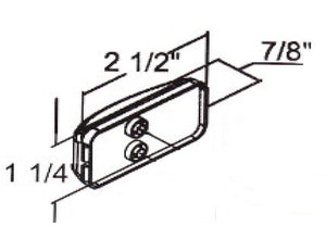 2.5 Inch Clear Surface Mount Marker Light With 3 LED's - 5622304