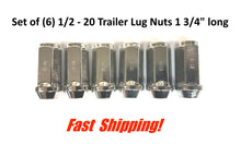 Load image into Gallery viewer, 1/2&quot; Threaded Bulge Style Lug Nut 12CLN - Quantity of 6 ***FREE SHIPPING ***