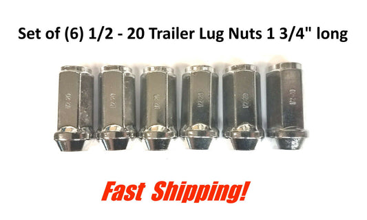 1/2"-20 Threaded Bulge Style 1.75" Lug Nut - 12CLN-L - Quantity of 6 -  ***FREE SHIPPING ****