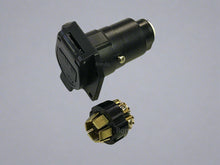 Load image into Gallery viewer, 7-Way RV Style Trailer Plug &amp; Vehicle Side 7 Pin Flat Socket &amp; Bracket - F7CB, 58230, F7TB