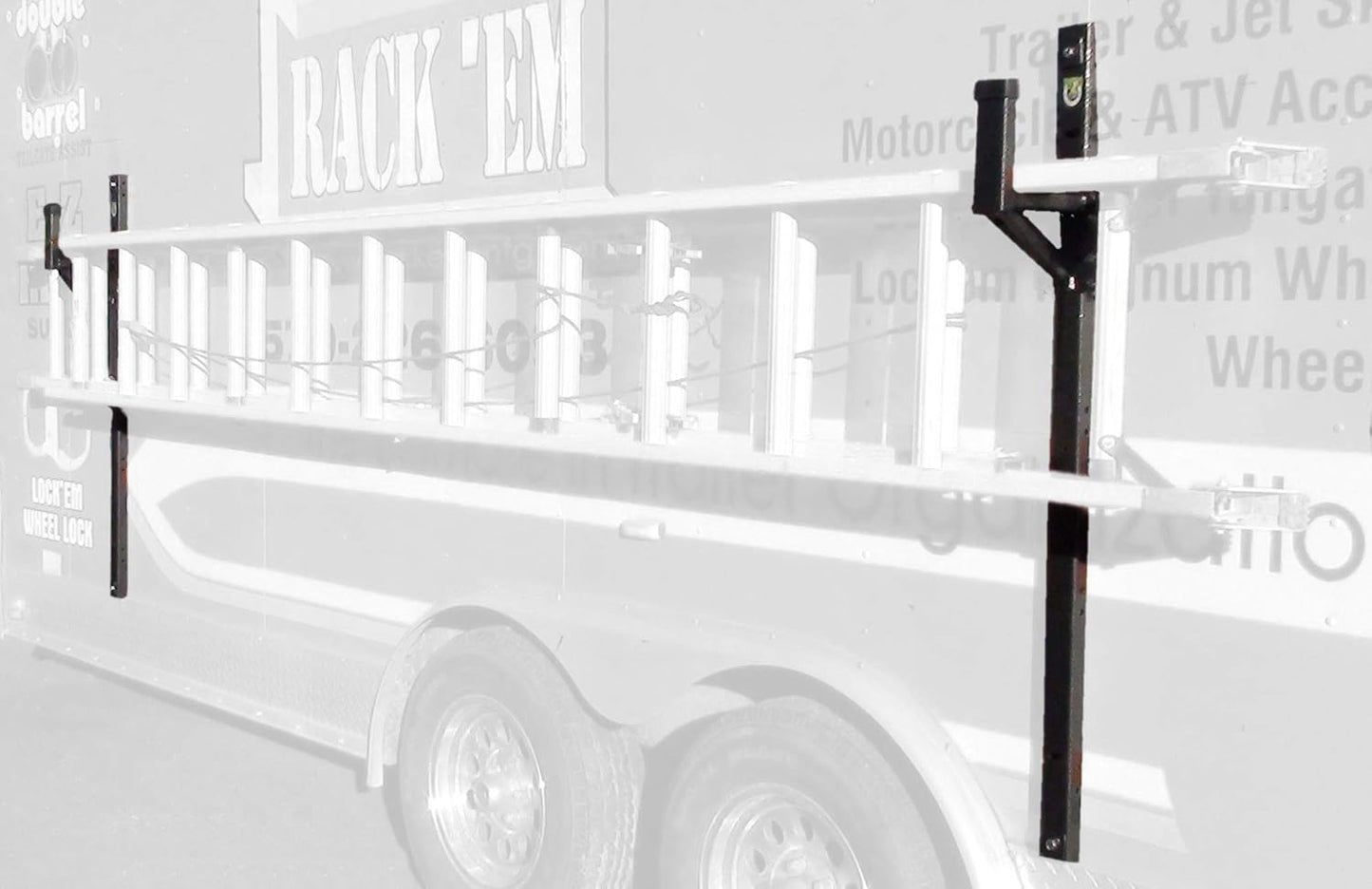 Pack'em Enclosed Trailer Exterior Wall Ladder Rack - PK-28WL/PK-BM
