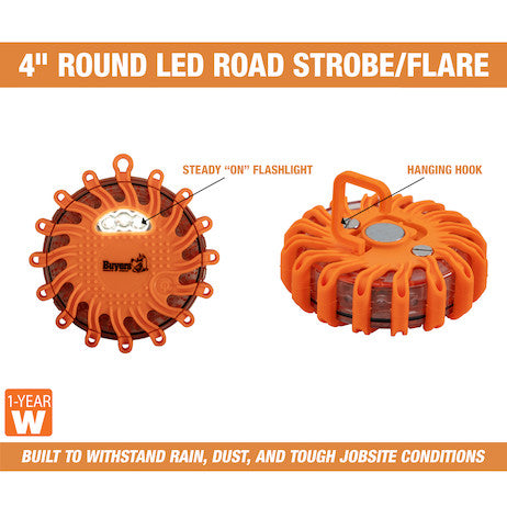 4" LED Road Flare, Rechargeable - 8891016