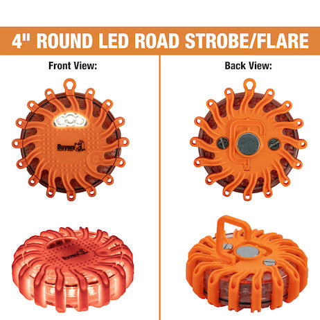 4" LED Road Flare, Rechargeable - 8891016