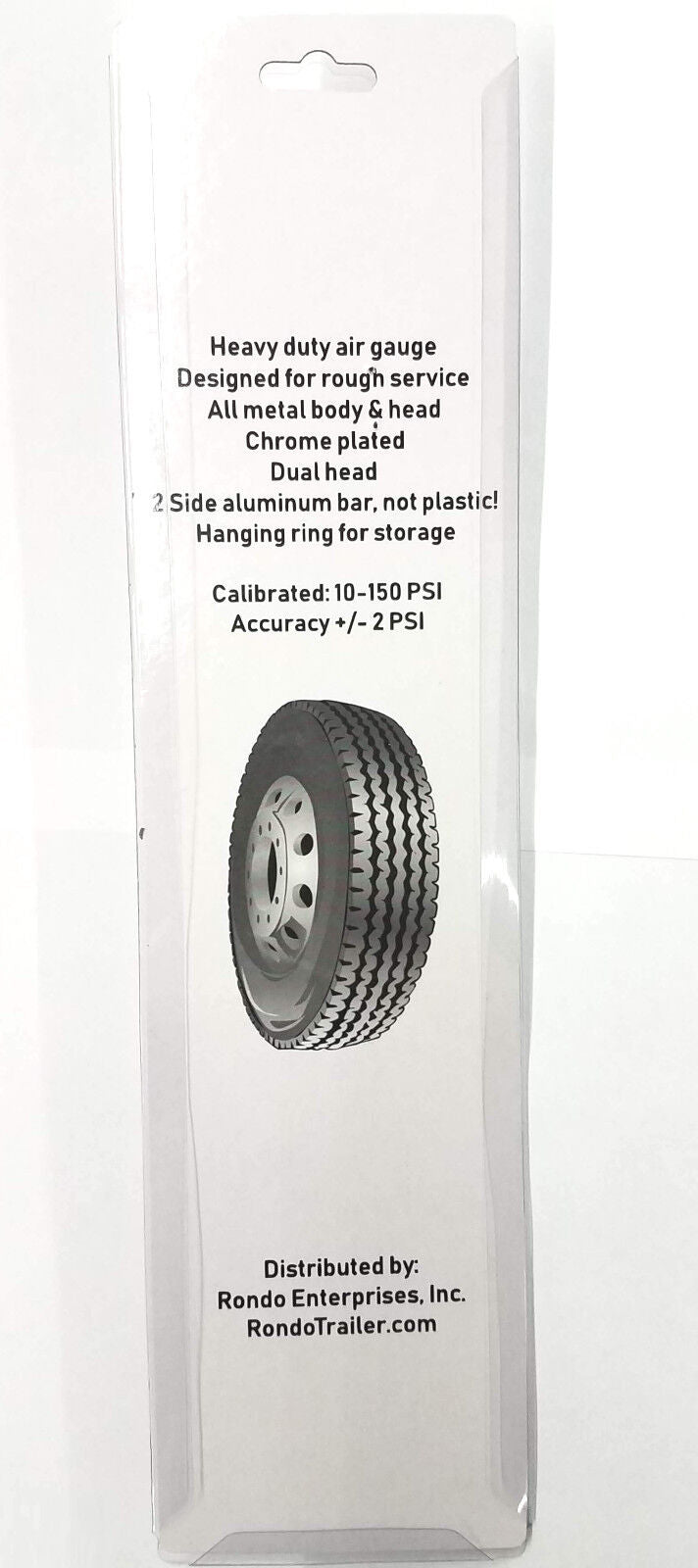 2 pack! Tire Gauge 150 PSI -All metal! Truck, trailer & cars -  TG-A10(2)