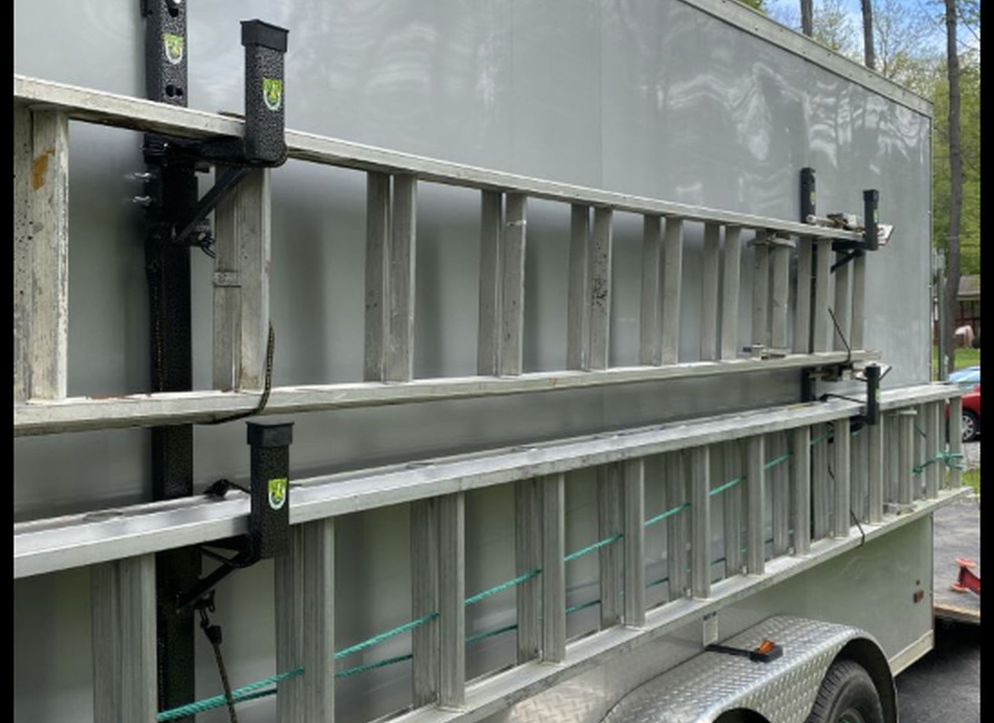 Pack'em Enclosed Trailer Exterior Wall Ladder Rack - PK-28WL/PK-BM