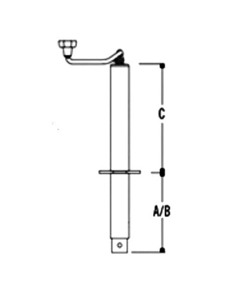 Ram 5,000 lb. A-Frame Trailer Jack - TJA5000TB