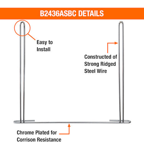 Anti-Sail Brackets, Chrome Plated - B2436ASBC