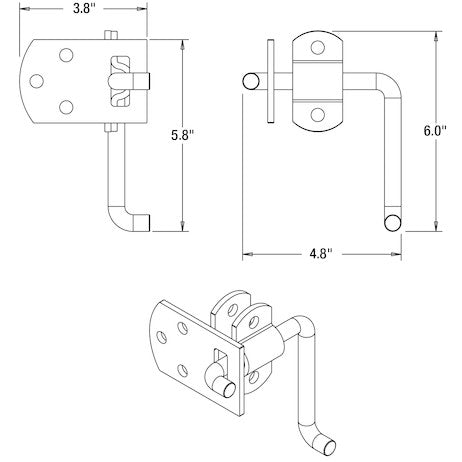 Corner Security Latch Set - B2589BZ