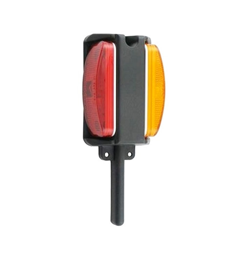 Trailer Fender Light Assembly - Red/Amber Incandescent - Left Side - BA-44FNL