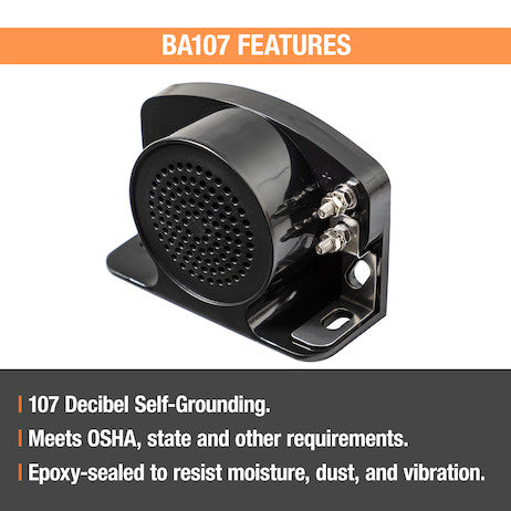 Back Up Alarm, 107dB, BA107