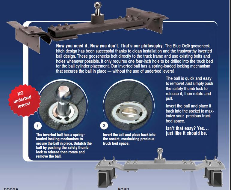 Blue Ox Gooseneck Hitch for 2003-2012 Dodge/Ram 2500/3500 - DH1102