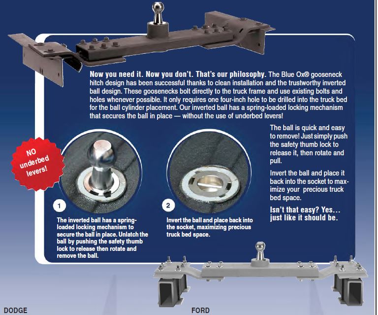 Blue Ox Gooseneck Hitch for 1999-2007 Ford F250/F350 - DH1201