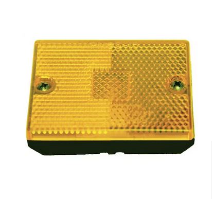 Amber Rectangular Clearance / Marker Trailer Light with Stud Mount - 114A