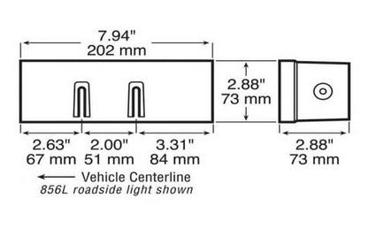Rectangle Submersible Tail Light Right Side - 856