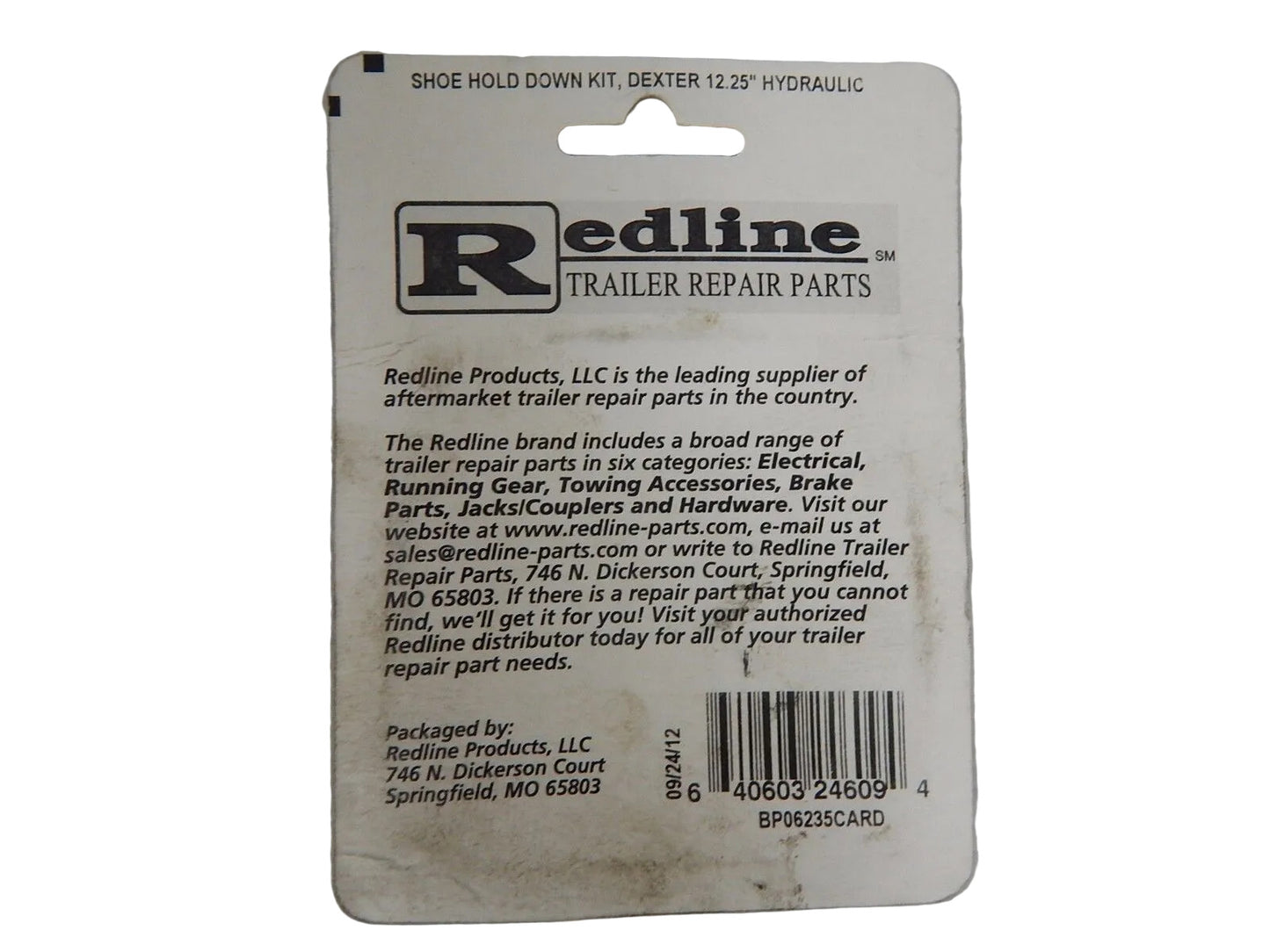 Brake Shoe Hold Down Kit, Dexter 12-1/4" Hydraulic - BP06-235