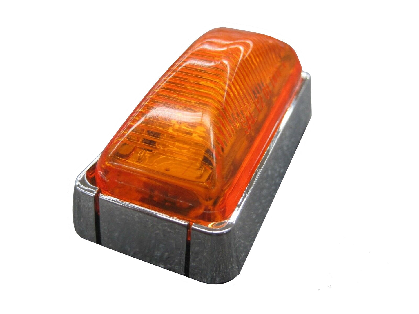 Marker / Clearance Light with Chrome Base - Amber - MCL-91AB