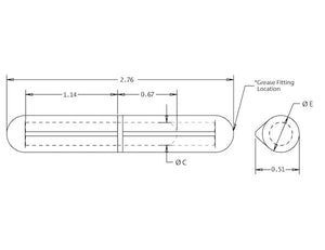 Weld-On Bullet Hinge .77 x 3.94" Stainless - FSS100