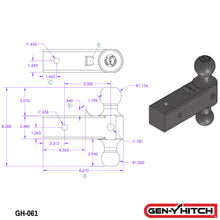 Load image into Gallery viewer, Hitch Dual-Ball Mount, 21k, GH-061