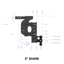 Load image into Gallery viewer, Torsion Hitch, 4-Position, 2 In. Shank, 16k, GH-1224