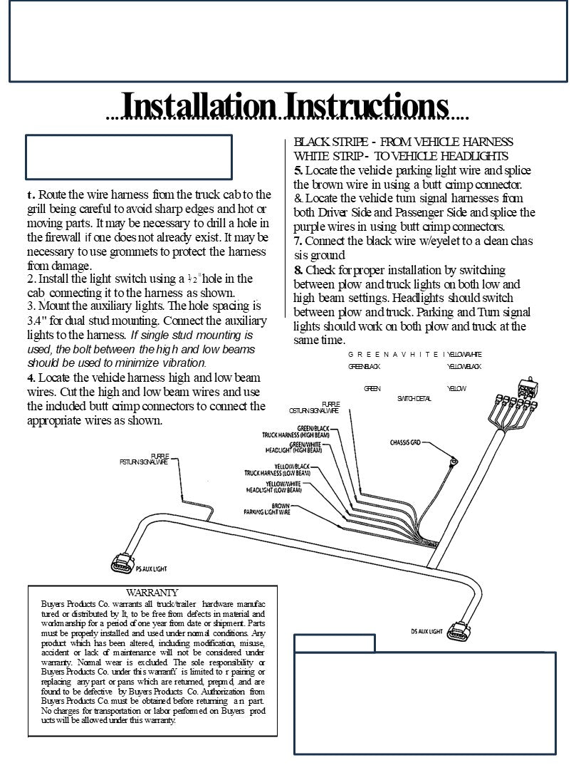 Universal Wiring Harness with Flasher - 1311100-WH, 31980