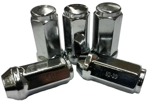 (4) 4.25" Pilot Trailer Chrome Wheel Center Caps & (24) 1/2"-20 Long Lug Nuts - 425EZ(4), 12CLN-L(24)