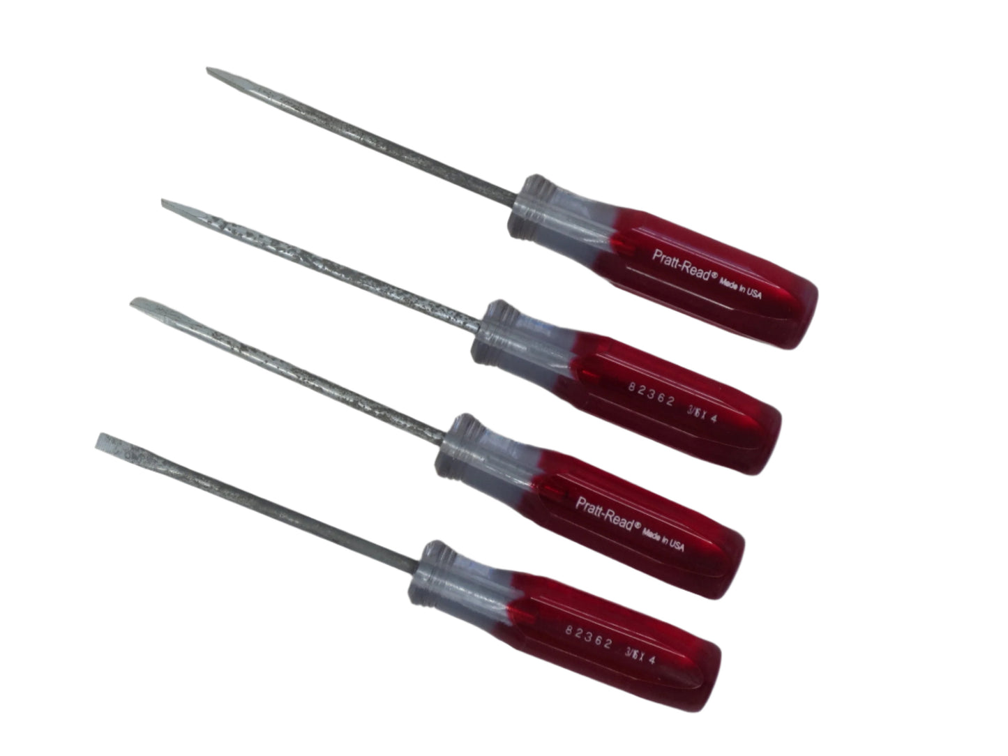 3/16" x 4"  Pratt-Read Flat Screwdriver - 4 Pack-  82362