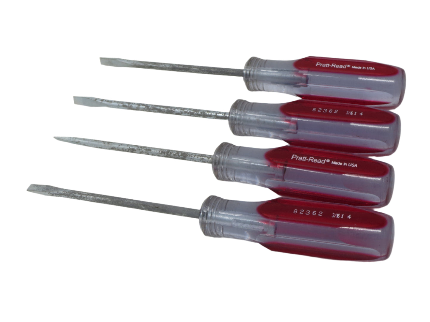 3/16" x 4"  Pratt-Read Flat Screwdriver - 4 Pack-  82362