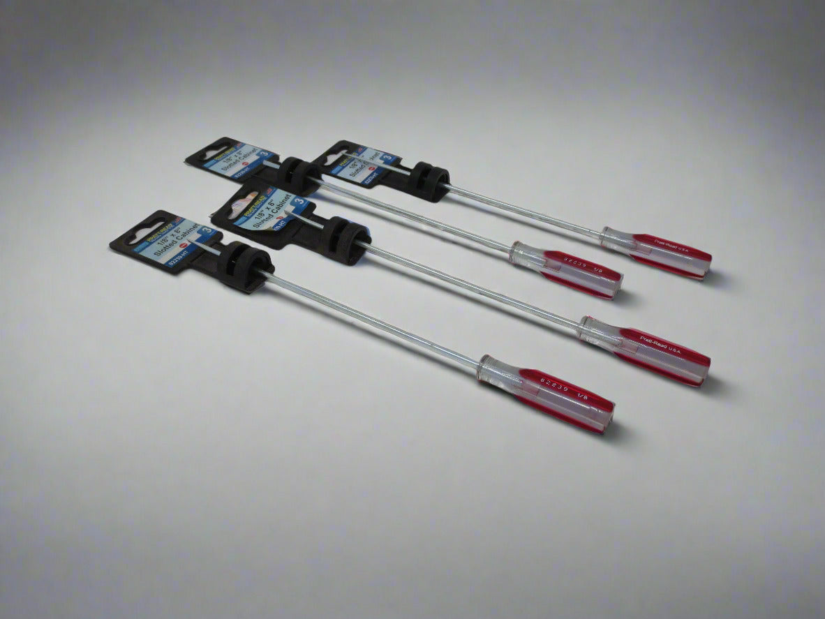 1/8" x 8"  Pratt-Read Flat Screwdriver - 4 Pack-  82239