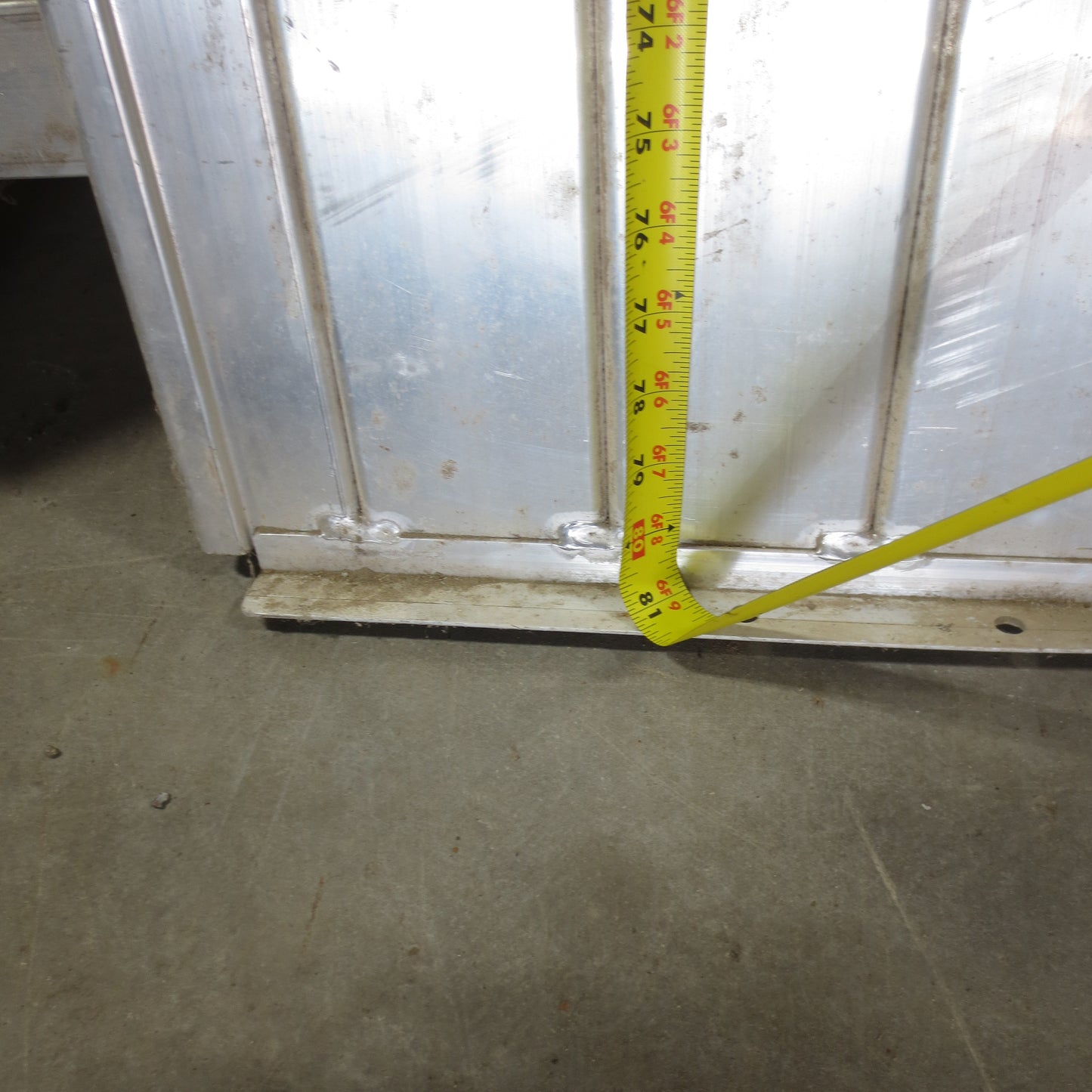 New Aluminum Solid Front panel 81" wide x 12" high for Aluma 81 series trailers 41789