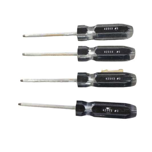 Pratt-Read #3 Square Screwdriver - 4 Pack - 42503