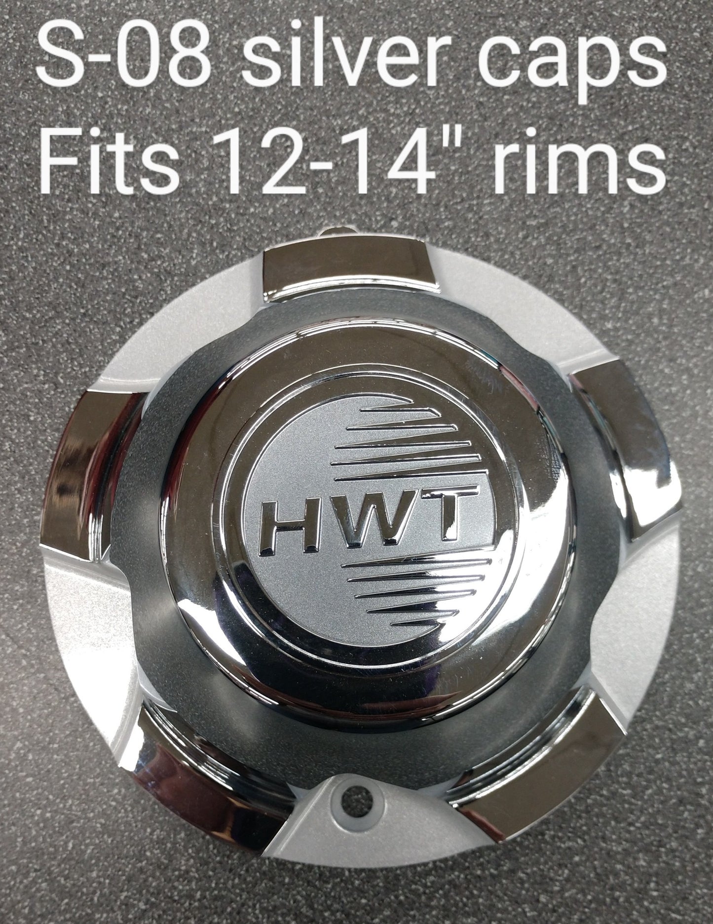 Hi-Spec Series 08 Plastic Center Cap for 12-14" Trailer Wheel Rim All Silver