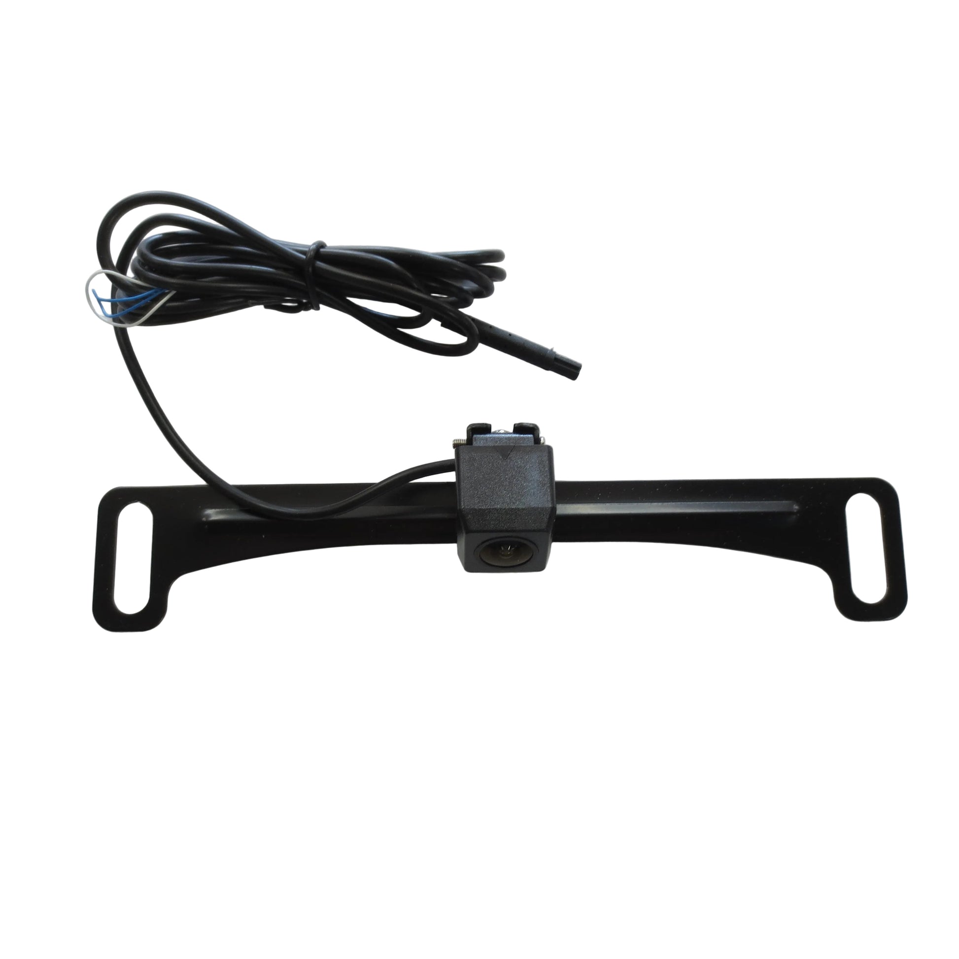 Camera mounted to bracket with attached wire.