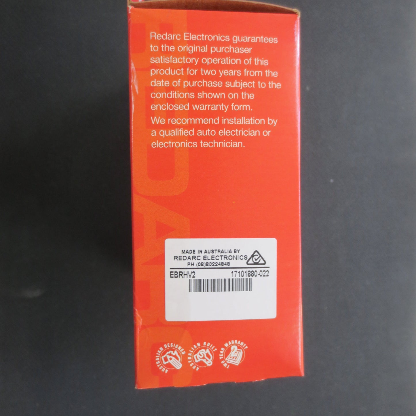 Side of Redarc package