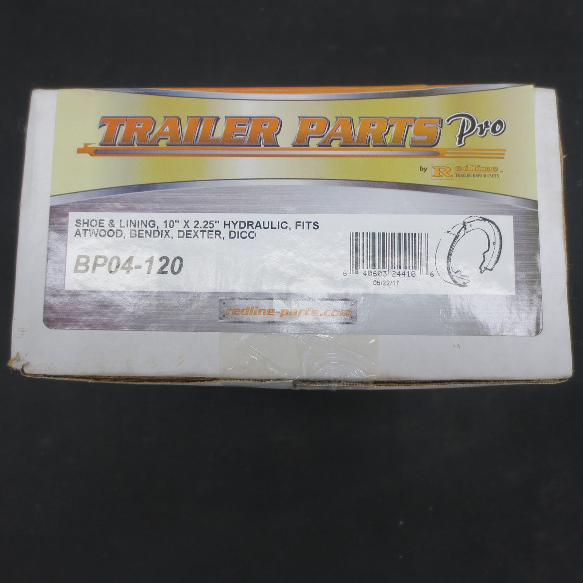Outside of box. Trailer Parts Pro, Shoe & Lining