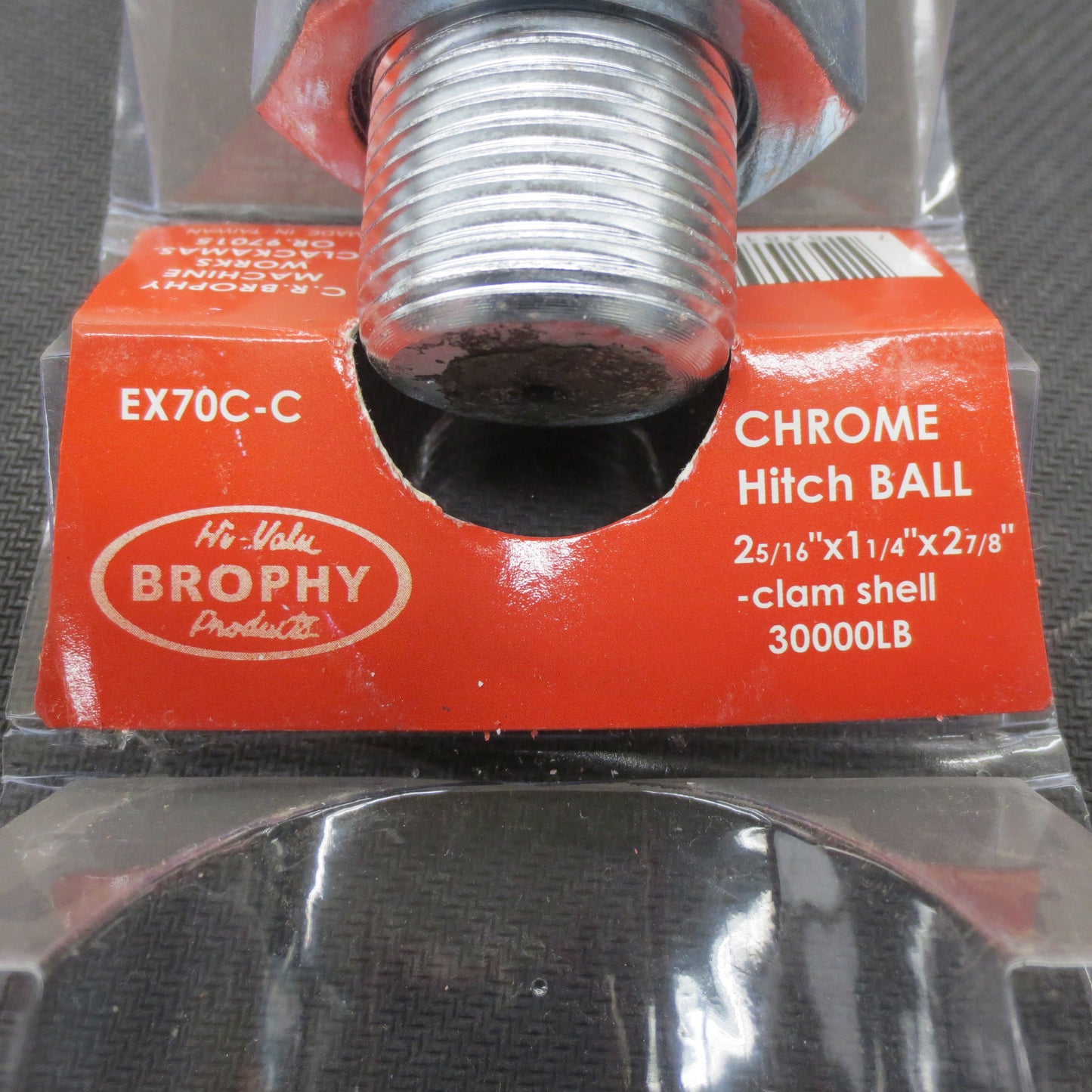 2 5/16" Ball, 30k Capacity Chrome - EX70C