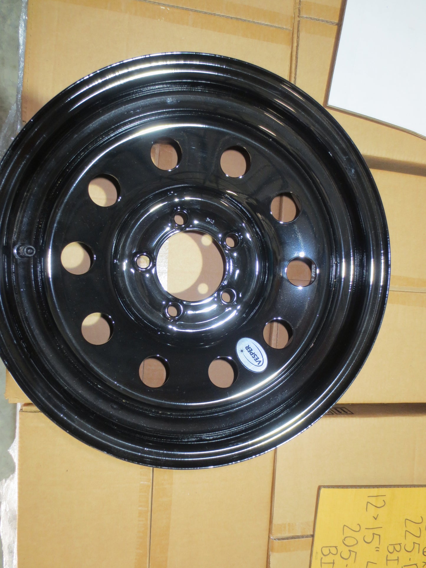 New Trailer Steel BLACK Mod 15" x 6 Wheel 5 LUG Rim 5 on 4.5" Bolt Pattern 2830#