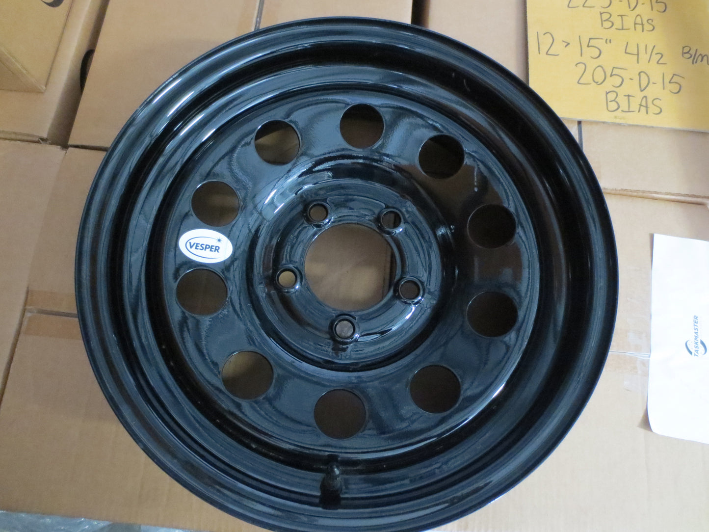 New Trailer Steel BLACK Mod 15" x 5 Wheel 5 LUG Rim 5 on 4.5" Bolt Pattern 2160#