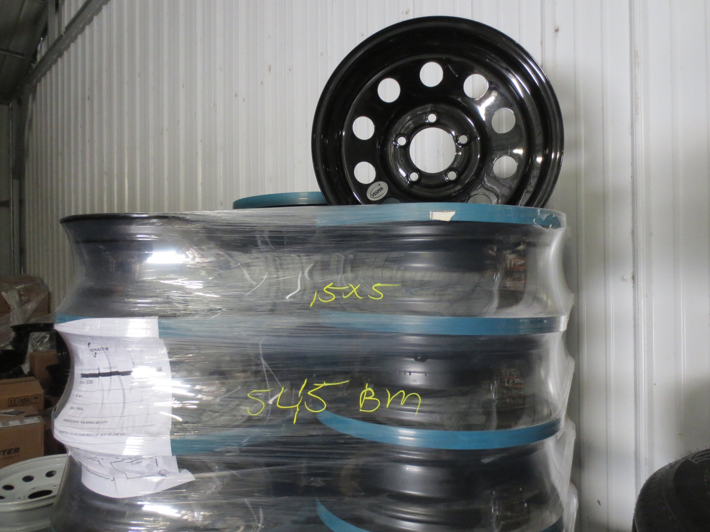 New Trailer Steel BLACK Mod 15" x 5 Wheel 5 LUG Rim 5 on 4.5" Bolt Pattern 2160#