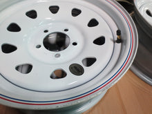 Load image into Gallery viewer, New Trailer Steel WHITE Small Spoke 15&quot; x 6 Wheel 5 LUG Rim 5 on 4.5&quot; Bolt Pattern