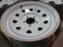 Load image into Gallery viewer, New Trailer Steel WHITE Small Spoke 15&quot; x 6 Wheel 5 LUG Rim 5 on 4.5&quot; Bolt Pattern