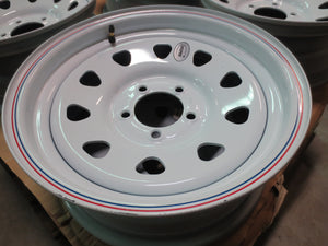 New Trailer Steel WHITE Small Spoke 15" x 6 Wheel 5 LUG Rim 5 on 4.5" Bolt Pattern